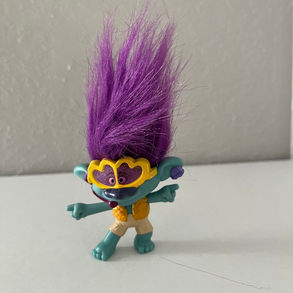 Trolls Movie Branch Action Figure Purple Hair Teal Character Toy Collectible